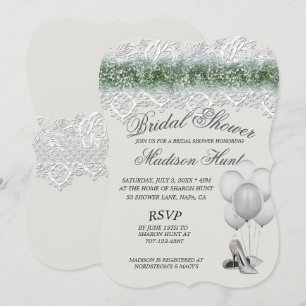 White Lace & Babies Breath Vrijgezellenfeest Kaart