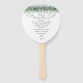 White Lace & Babies Breath Wedding Handwaaier (Voorkant)