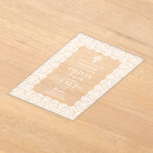 White Lace Baptism Acryl Uitnodigingen (Laagn)