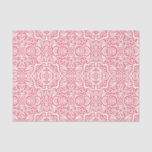 White Lace Damask Brocade Gift of Decoupage Tissuepapier (Voorkant)