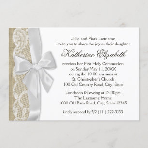 White Lace en Burlap First Community Kaart