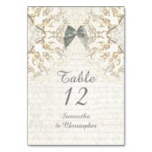 White lace filigree  parchment bruiloft kaart (Voorkant)