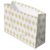 White Lace Gift Bag Large Cadeautasje (Achterkant Gekanteld)
