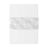 White Lace Monogrammed Wedding Uitnodigingen Wikkel (Achterkant Voorbeeld)