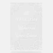 White Lace Muslim Wedding Welcome (Recto)