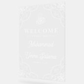 White Lace Muslim Wedding Welcome (Angle)