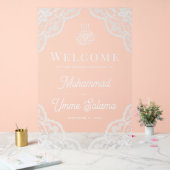White Lace Muslim Wedding Welcome (Mariage)