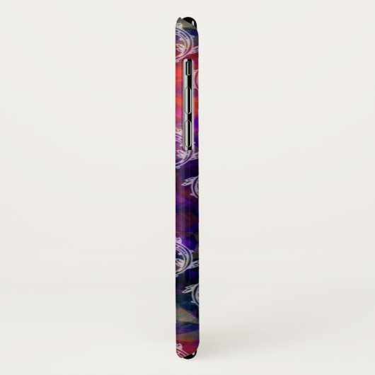 White Lace over regenboogpapier Case-Mate iPhone Case (Achterkant/links)