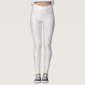 White Lace Pattern Leggings (Voorkant)