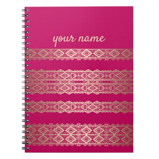 White lace romantic decor lacy-jubileum notitieboek (Voorkant)