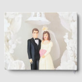 White Lace & Rose Feuille livre d'hôtes (Verso)