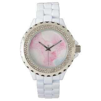 White Lace Waterverf Lace Pattern Wrist Horloge