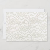 White Lace Wedding Rehearsal Dinner Invitation Kaart (Achterkant)