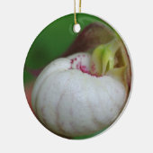 White Lady Slipper Flower Ornament (Links)