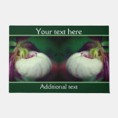 White Lady Slipper Orchid Flower Personalized Deurmat (Voorkant)
