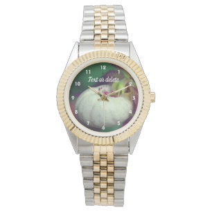 White Lady Slipper Orchid Flower Personalized Horloge