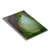 White Lady Slipper Orchid Flower Personalized Notitieboek (Rechterzijde)