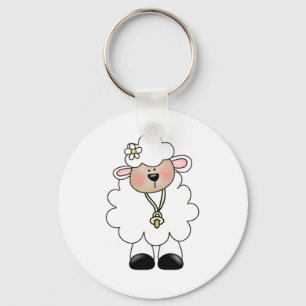 White Lamb Sleutelhanger