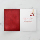 White Lantern Candle met Ornament Kaart (Binnen)