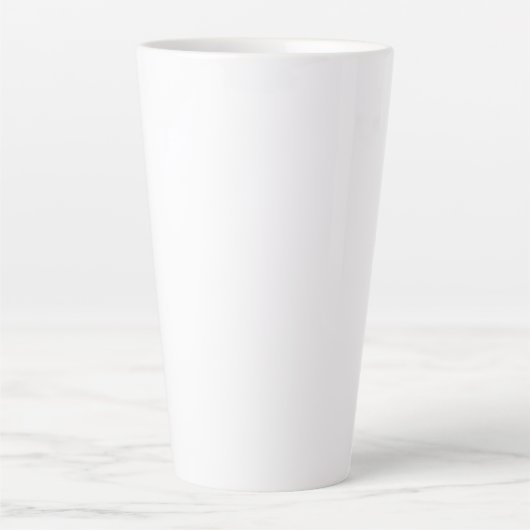 White LARGE Latte Mok (Voorkant)