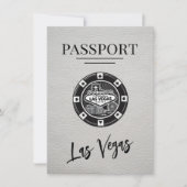 White Las Vegas Passport Bewaar de datum Save The Date (Voorkant)