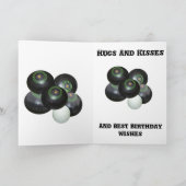 White Lawn Bowls, Happy Birthday Kaart (Binnen)