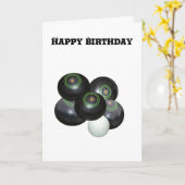 White Lawn Bowls, Happy Birthday Kaart (Gele Bloem)