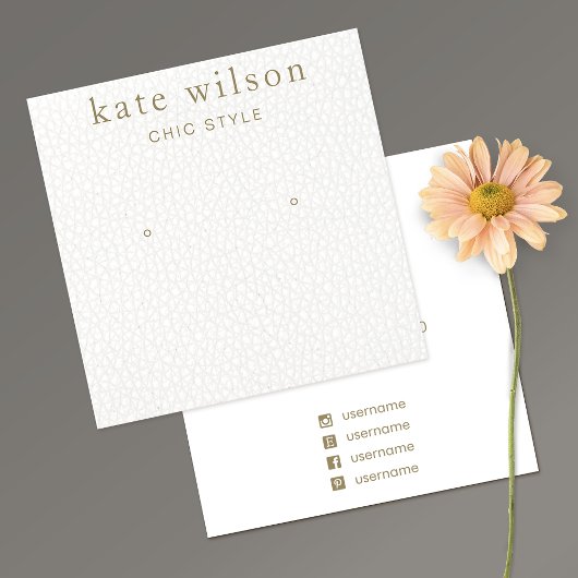 White Leather (afbeelding) Stud die Kaart voor bee