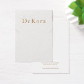 White Leather Ketting Display Card Visitekaartje (Bureau)