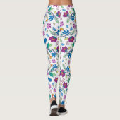 White leggings with vibrant floral patterns (Dos)
