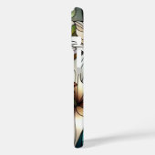 White lelies Glas in lood effect Case-Mate iPhone Case (Achterkant / Links)