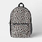 White leopard Print Bedrukte Rugzak (Voorkant)