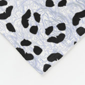 White leopard Print Fleece Deken (Hoek)