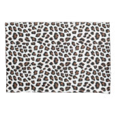 White leopard Print Kussensloop (Voorkant-Links)
