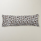 White leopard Print Lichaamskussen (Achterkant)