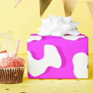 White leopard Print roze Cadeaupapier