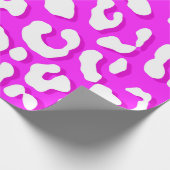 White leopard Print roze Cadeaupapier (Hoek)