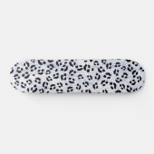 White leopard Print Skateboard (Horizontaal)