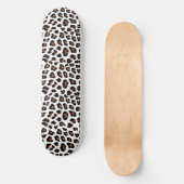 White leopard Print Skateboard (Voorkant)