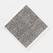 White Leopard Skin Print Servet (Hoek)