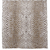 White Leopard Skin Shower Curtain Douchegordijn (Voorkant)