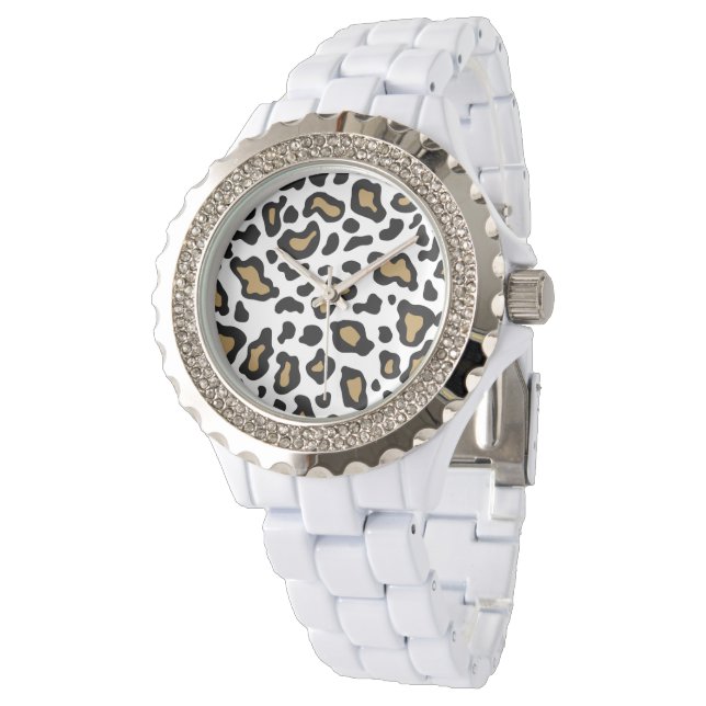 White Leopard Watch Horloge (Gekanteld)