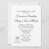 White Lesbian Wedding Uitnodiging (Voorkant)