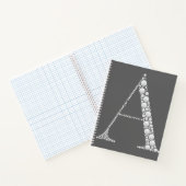 White Letter A Journal – Minimal Elegant Notebook  (Intérieur)