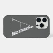 White Letter A – Minimal Monogram Phone Case Desig (Verso Horizontal)