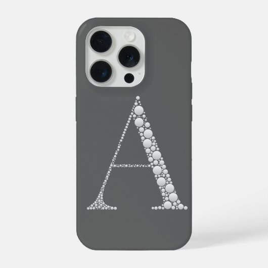 White Letter A – Minimal Monogram Phone Case Desig (Verso)