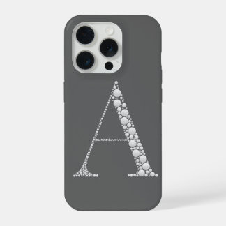 White Letter A – Minimal Monogram Phone Case Desig iPhone 15 Pro Hoesje