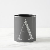 White Letter A Mug – Minimal Monochrome Monogram  (Centre)
