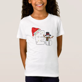 White letter E christmas gift  T-shirt