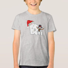 White letter r christmas gift  Tri-Blend shirt
